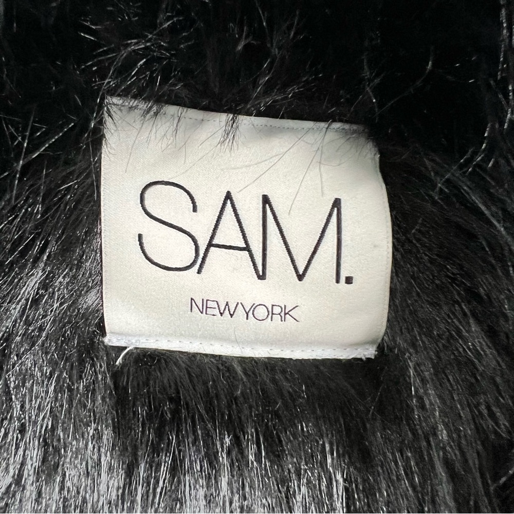 SAM. Black Fur-Trimmed Jacket - Picture 7 of 10